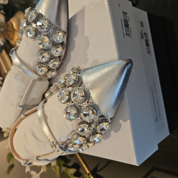 Moschino Silver Still Life Heart Ballerina Flats Cinderella would be Jealous! - Picture 11 of 13